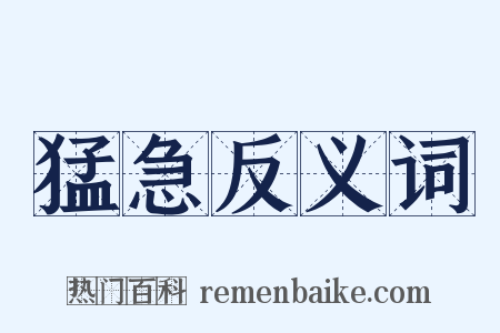 猛急反义词是什么意思的图片